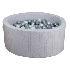 Ball pool - light grey, geometry (90x40x5cm)