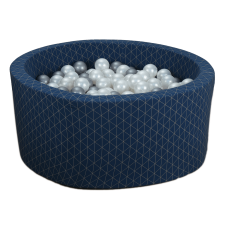 Ball pool - navy blue, geometry (90x40x5cm)