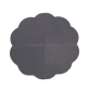 Play mat flower - grey, velvet (160x5cm)