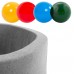 Ball pool with 150 balls - light gray, colorful (90x30x4cm)