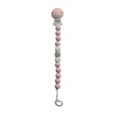 Teething- and pacifier chain, pink