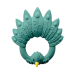Teether, peacock - green