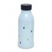Stainless steel drinking bottle drops blue