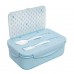 Lunch box with cutlery, blue