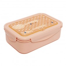 Lunch box with cutlery, peach