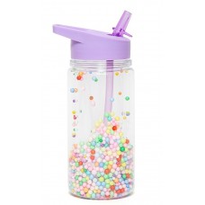 Drinking bottle with straw, pops lilac - 300 ml.