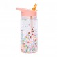 Drinking bottle with straw, pops soft coral - 300 ml.