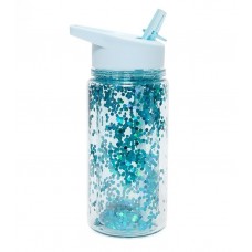 Drinking bottle glitter blue