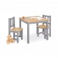 Children's table and chair set, Fenna - grey