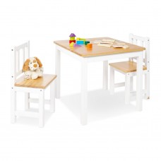 Children's table and chair set, Fenna - White