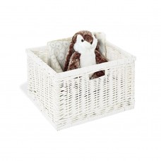 Handmade wicker basket, Waleria - Arrow / white