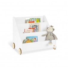 Bookcase on wheels, Lasse - white