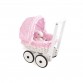 Doll's carriage with wicker basket and bedding set, Marion - Beech wicker, white