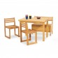 Children's table, bench and chair set, Peter - organic beech