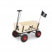 Pull cart with brake, Pirate Jack - Untreated wood