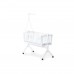 Cradle with mattress, wheels and canopy, Tina