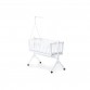Cradle with mattress, wheels and canopy, Tina