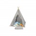 Tipi tent with bottom, Aponi - grey