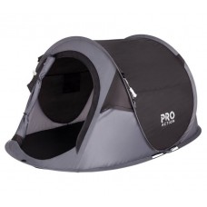 Pro Action 2 Person 1 Room Pop Up Camping Tent - Black