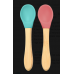 Minikoioi spoons, green / rose (2 pcs.)