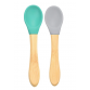 Minikoioi spoons, green / grey (2 pcs.)