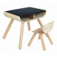 Table and chair, black