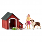 Dog house with dog
