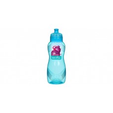 Drinking bottle with wave pattern - Light blue (600 ml)