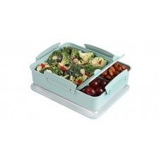 Lunch box with 3 compartments, green