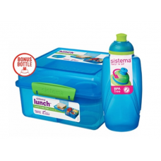 Lunch box with bucket and water bottle, 2 l. (Blue)