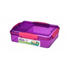 Lunch box with 3 compartments - Purple