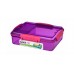 Lunch box with 3 compartments - Purple