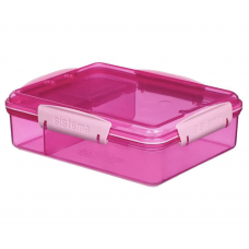 Lunch box with 3 compartments - Pink