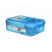 Divided lunchbox incl. cup - Blue