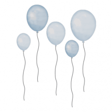 Wallstories - Balloons, blue