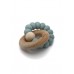 Teether with wood ring, jade