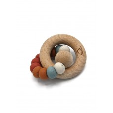 Teether with wood ring, retro
