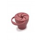 Silicone snack cup, wild rose