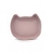 Silicone plate, cat - Dusty pink