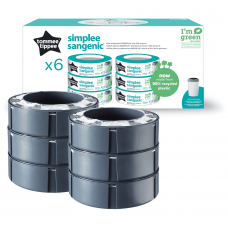 Tommee Tippee refill cassettes for Simplee Sangenic diaper pail - 6 pcs