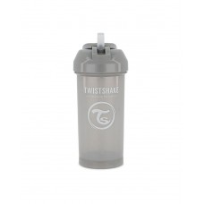 Cup with straw - Pastel grey (360 ml)