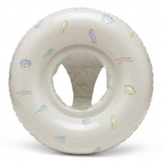 Baby swim seat - Ocean print oyster grey