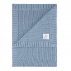 Knitted blanket - Blue shadow