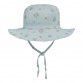 Reversible UV swimming hat - Ocean print green (Size M - 6-18 months)