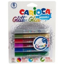 Glitter glue, 6 pcs.
