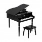 Grand piano with bench - black