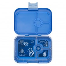 Lunch box, 4 compartments - blue