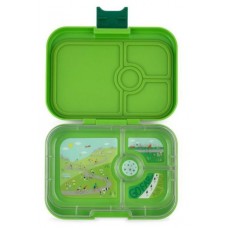 Lunch box - Bike race (4 compartments), avocado green (Delivery: Week 6) 