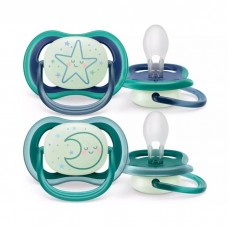 Pacifiers from Phillips Avent - Ultra Air Night - Green 6-18m (2-pack)