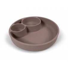 Silicone divided plate - Warm Grey